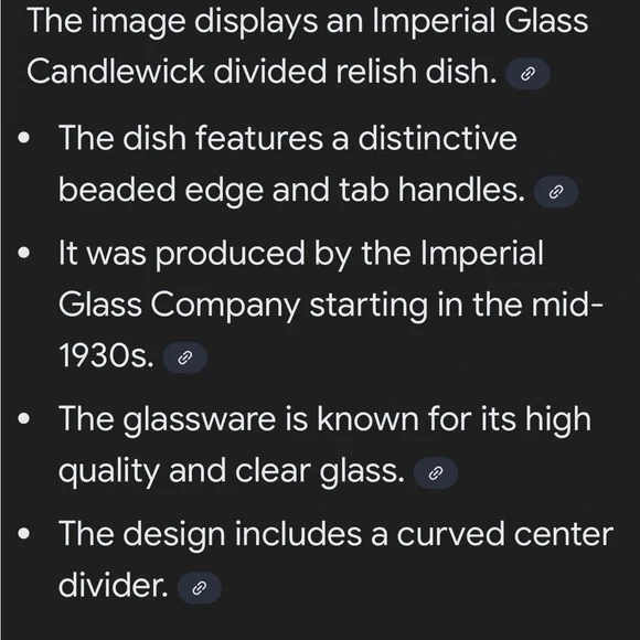 MCM - Candlestick Imperial Glass hobnail edge dishes - excellent condition - Picture 7 of 8